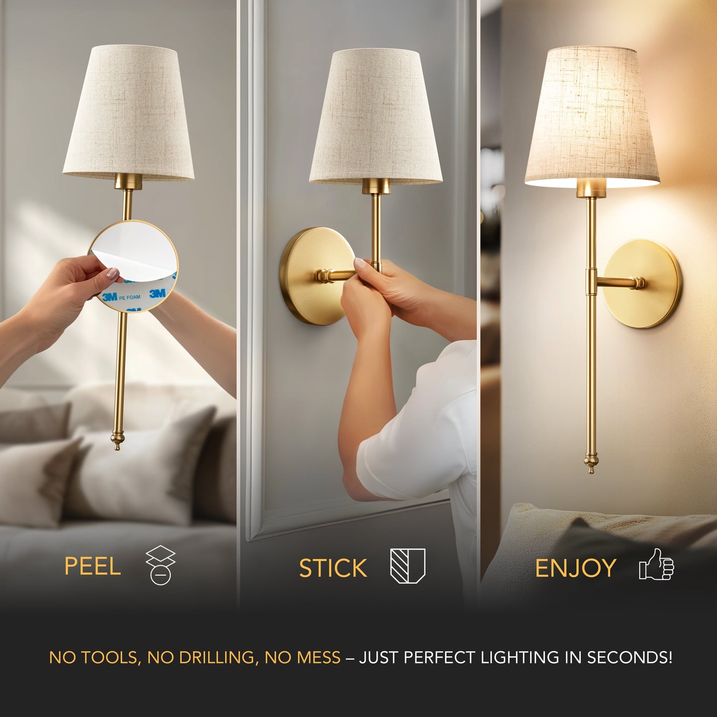 Luz Eterna Arena Dorada (Set de 2)