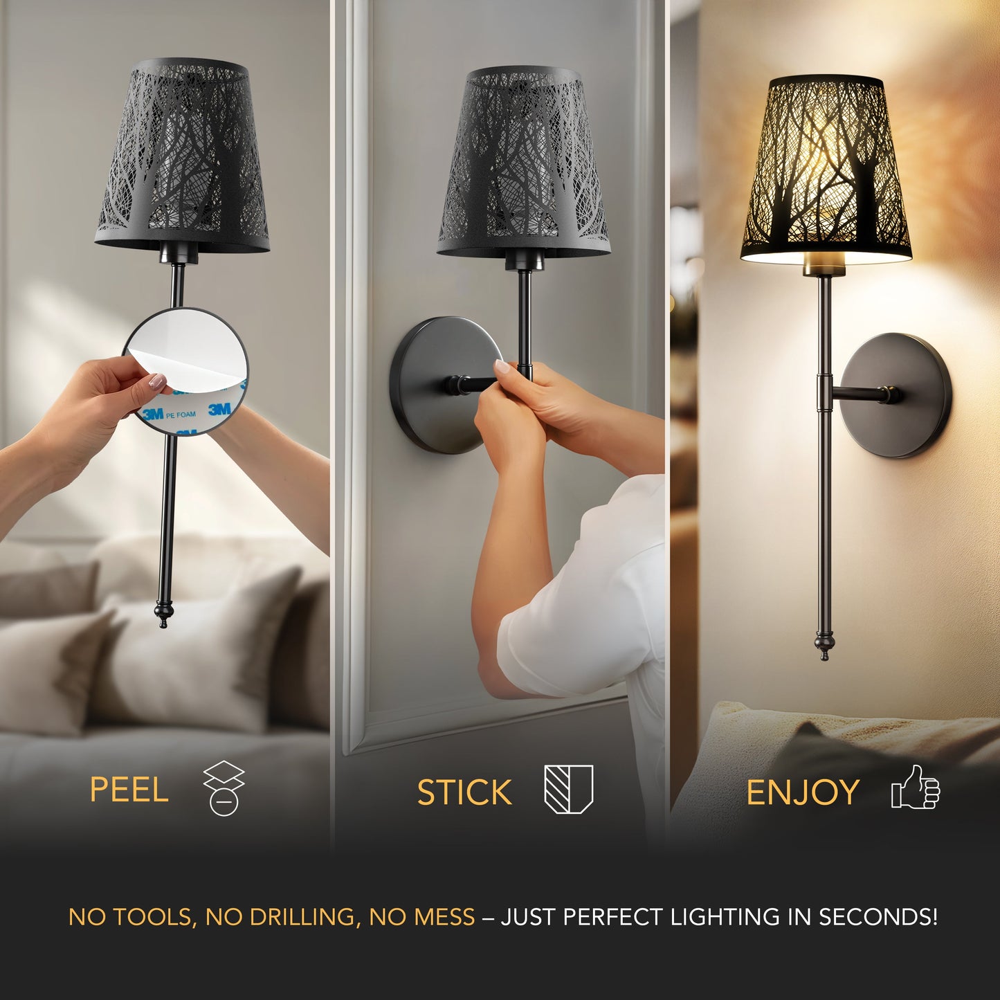 Luz Eterna Metálica (Set de 2)